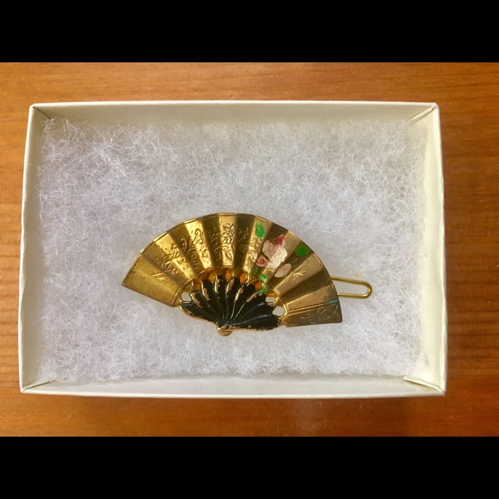 Vintage Japanese fan hair pin